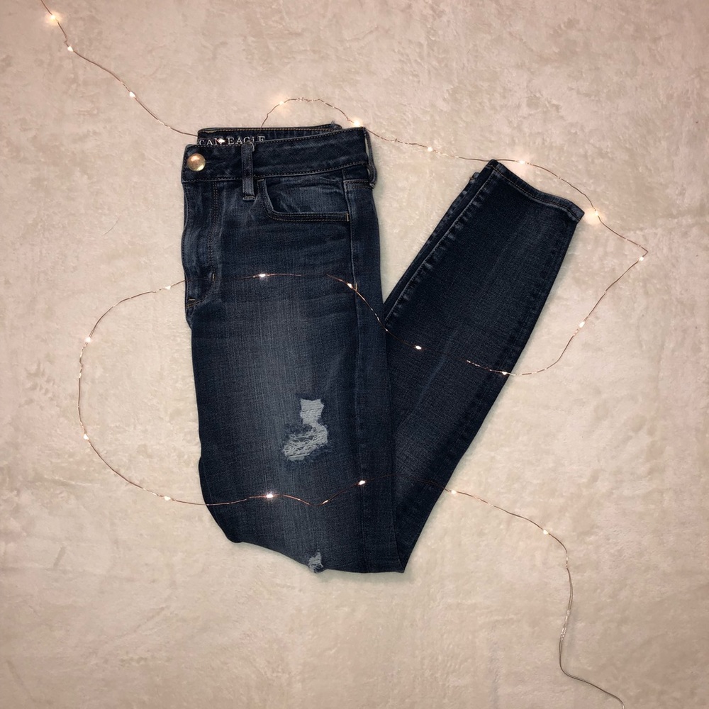 American Eagle Hi-Rise Ripped Jeans
